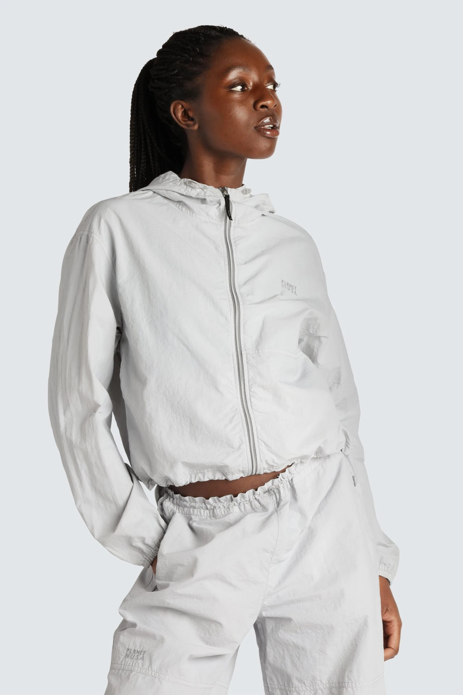 WIND1 CROPPED HOODED JACKET